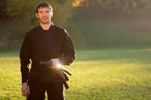 Portrait of ninja Stock Photos