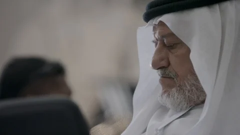 Portrait of an Old Arab Man. Stock Footage 105805437