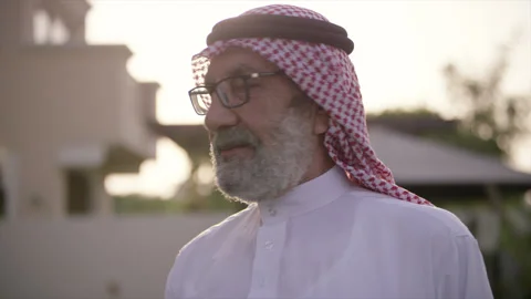Portrait of an old arab man. Stock Footage 135720431
