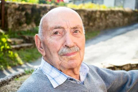 Portrait of an old man Stock Photos