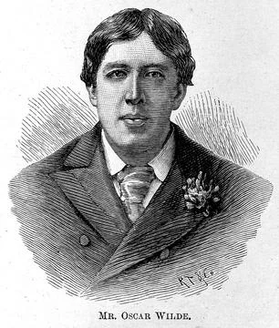 Portrait of Oscar Wilde. Stock Illustration