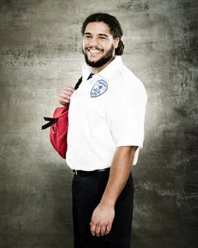 Portrait of a paramedic Stock Photos
