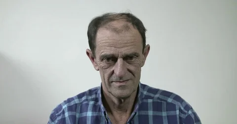 Portrait of a partly bald man Stock Footage 84274276