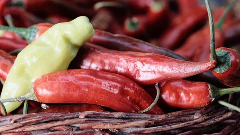Portrait of peppers 2 Video stock 128018116