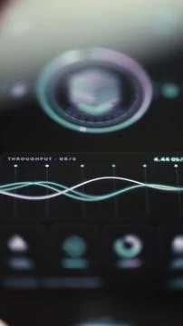 Portrait performance interface pairs a circular server module Stock-Fotos
