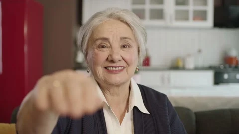 Portrait of a person reaching for the camera. Stock Footage 190682720