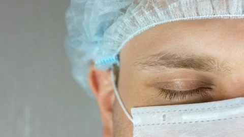 Portrait Of A Physician Close Up Stock Footage