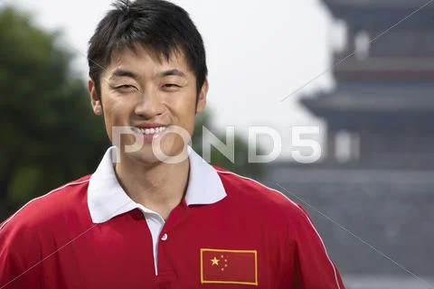 Portrait Of Ping Pong Player Stock Photos
