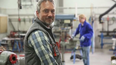 Portrait of plumber standing in workshop Stock-Footage 51567116
