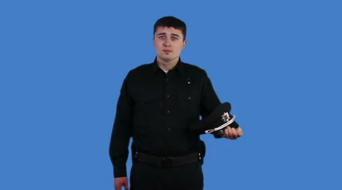 Portrait of Policeman Stock Footage 55256280