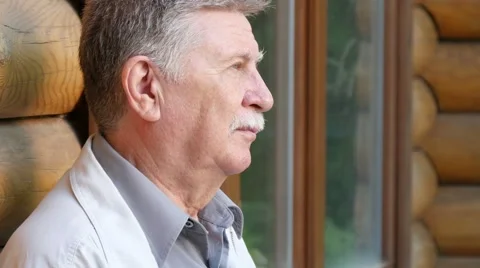 Portrait Of A Positive Elderly Man Stock-Footage 56006598