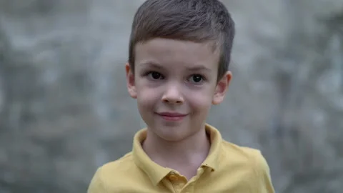 Portrait of a preschooler looking at the camera Video stock 158899426