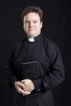 Portrait of a Priest Stock Photos