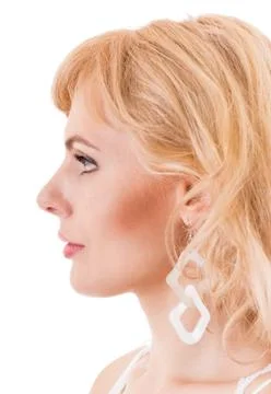 Portrait in profile Stock Photos