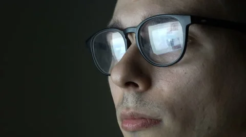 Portrait of Programmer working in glasses 4k UHD (3840x2160) Stock Footage 61243173