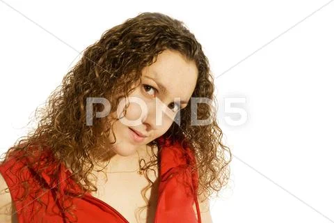 Portrait in red Stock Photos