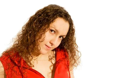 Portrait in red Stock Photos