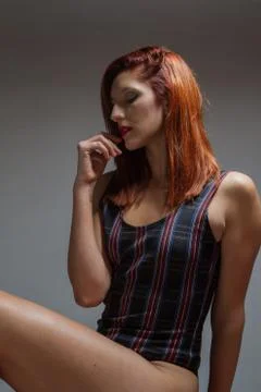 Portrait of a redhead woman. Stock Photos