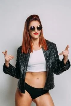 Portrait of a redhead woman. Stock Photos