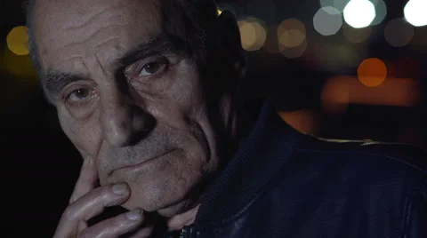 Portrait of a retired man, sad and pensive 스톡 동영상 59138770