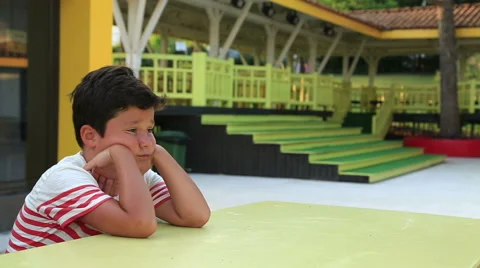 Portrait of a sad child Stock Footage 66476621