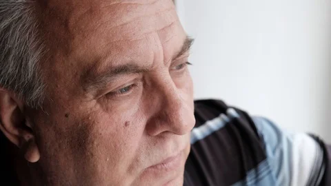 Portrait of a sad elderly man Video stock 107794842