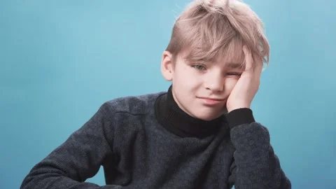 Portrait of a sad young boy. Stock Footage 151440130