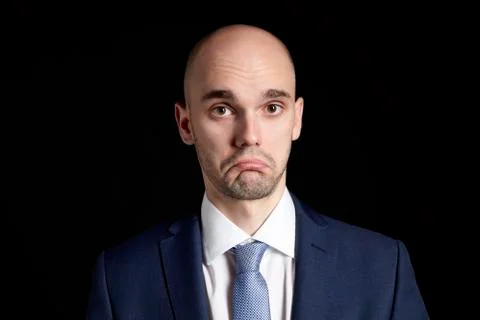Portrait of Sadness Man Stock Photos