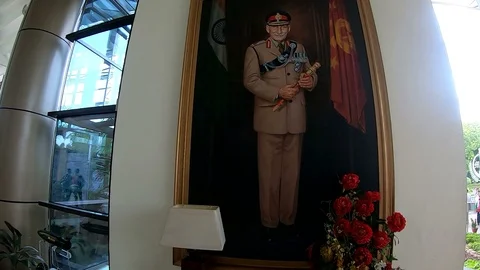 The portrait of Sam Manekshaw 스톡 동영상 114302574