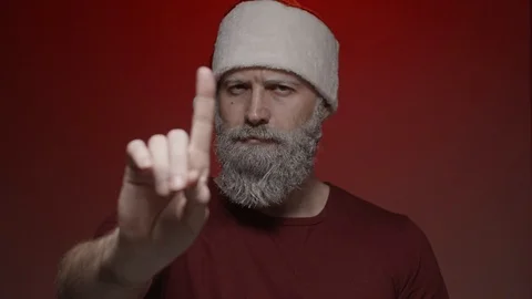Portrait of Santa Claus Stock Footage 124793264