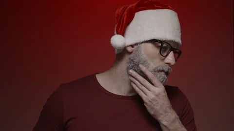 Portrait of Santa Claus Stock Footage 124793441
