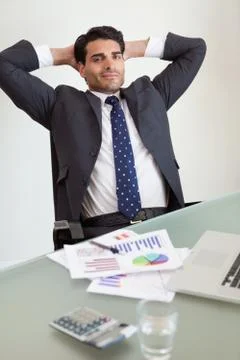 Portrait of a satisfied sales person Stock Photos