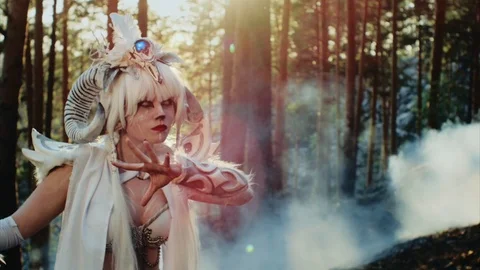 Portrait of satyr in the forest. Stock-Footage 93016025