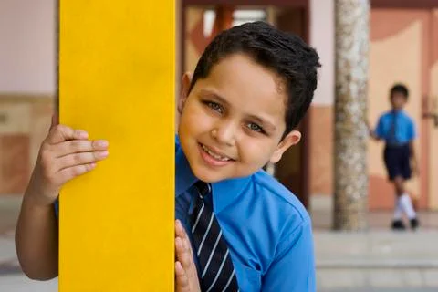 Portrait of a school boy Stock Photos