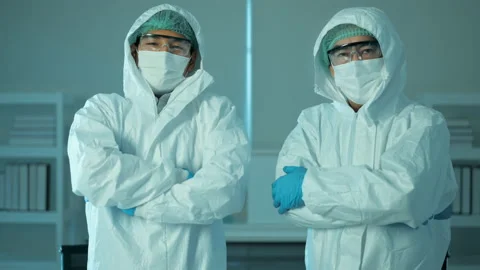 Portrait of scientist during experiment in laboratory, Science and technology Stock Footage 146176347