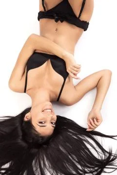 Portrait of a seductive young model Stock Photos