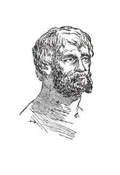 Portrait of Seneca Roman philosopher Stock Illustration