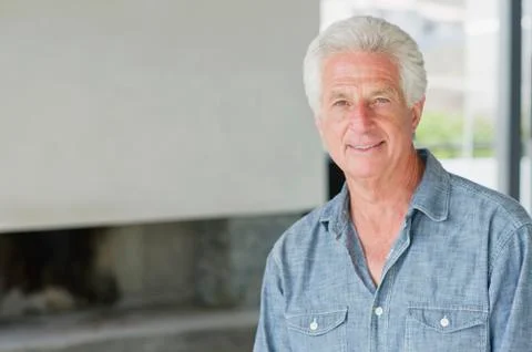 Portrait of a senior man smiling Stock Photos