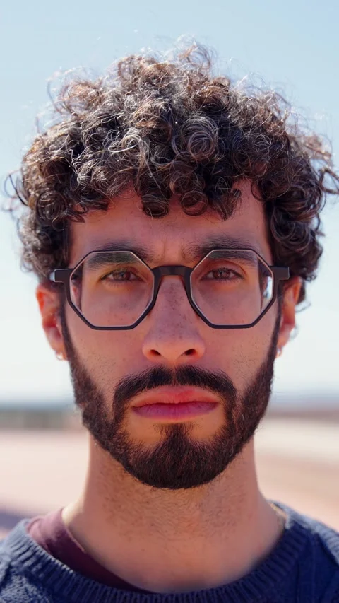 Portrait of serious bearded man Stock Footage 269083337