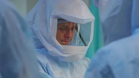 Portrait of serious surgeon Stock Footage 135605744