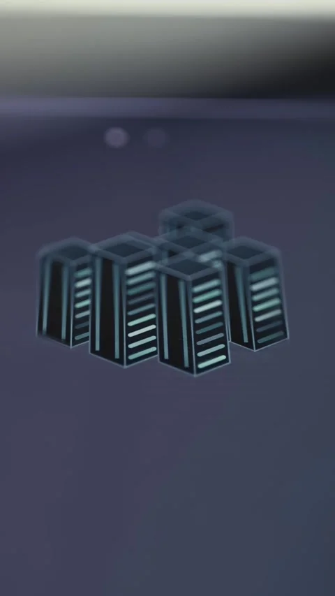 Portrait server rack opens data center controls Stock Footage 342492553