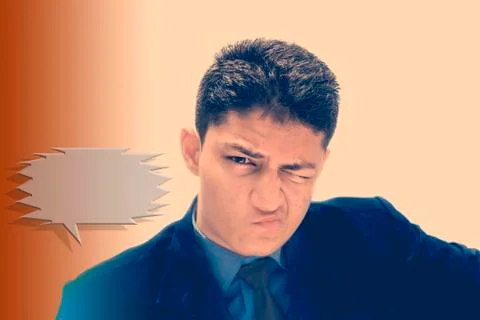 Portrait shot exhausted of apprentice young businessman isolated on the gradient Stock Photos