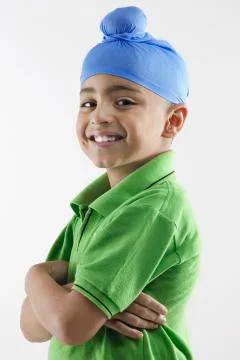 Portrait of a Sikh boy Stock Photos