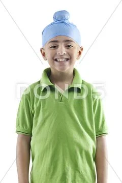 Portrait of a Sikh boy Stock Photos