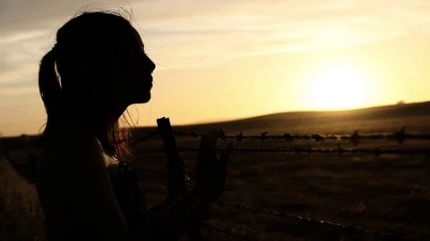 Portrait of a Silhouette Stock Footage 99326294