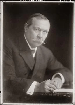Portrait of Sir Arthur Conan Doyle Stock Photos
