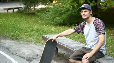 Portrait of Skateboarder Video stock 52196150