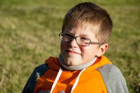 Portrait of a smiling boy Stock Photos