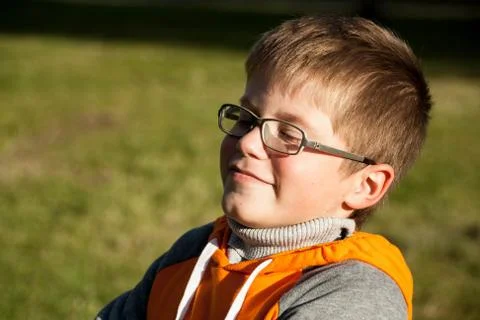 Portrait of a smiling boy Stock Photos