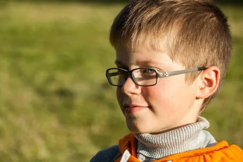 Portrait of a smiling boy Stock Photos